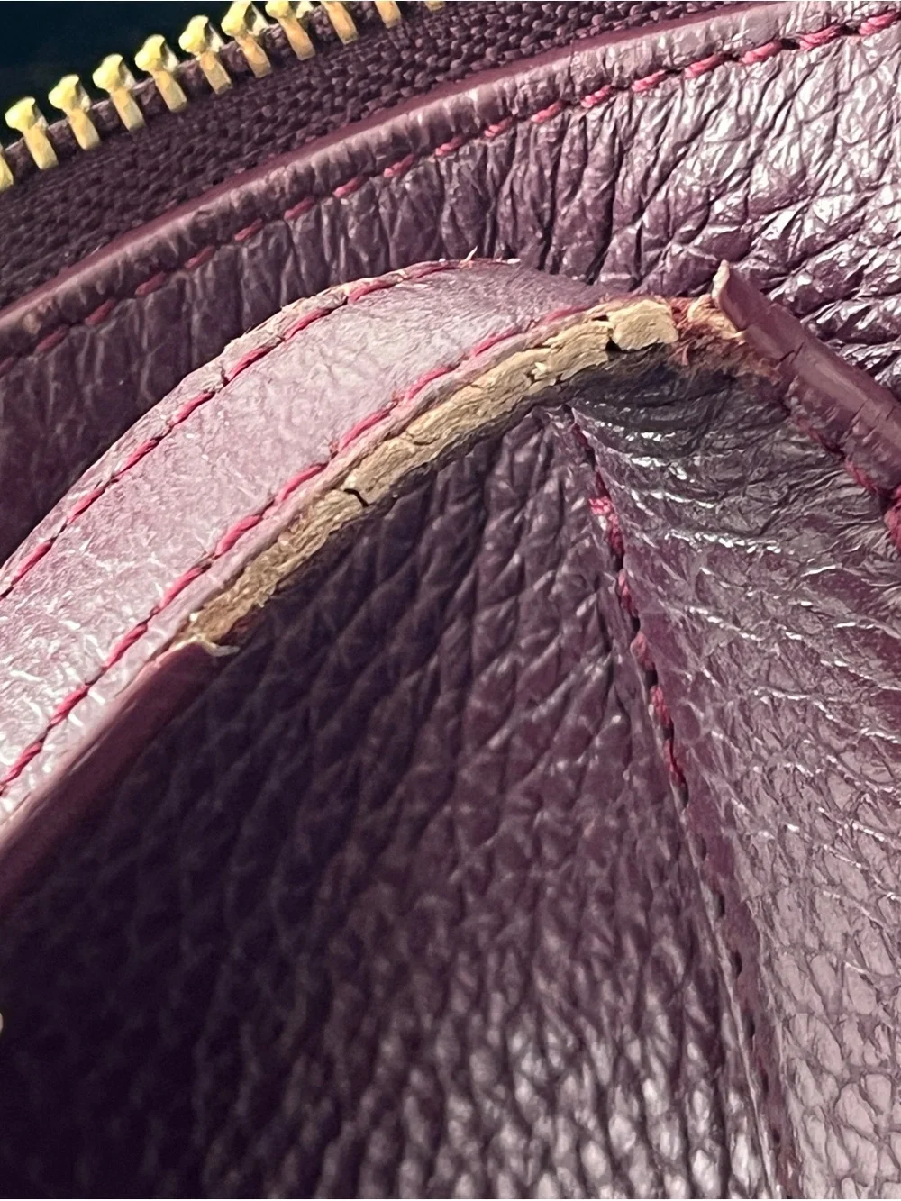 kate spade New York Pebbled Leather Tote in Deep Plum with Dustbag